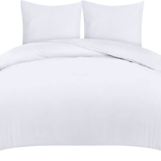 Valge mikrokiust voodipesu komplekt (tekikott 155x220cm, padjapüürid 2tk 80x80cm)
