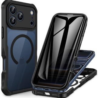 Telefonikaaned iPhone 17 Pro, privaatsuskaitseklaasiga, must