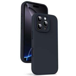 iPhone 16 Pro vedel silikoon telefonikaaned, igakülgse kaamerakaitsega, must (16cm)