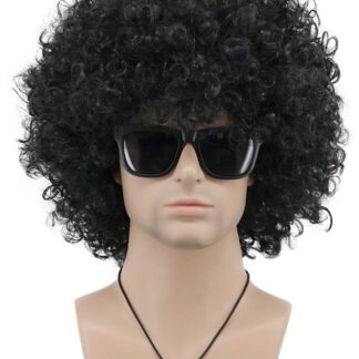 Afrosoenguga parukas, must, lühike lokkis