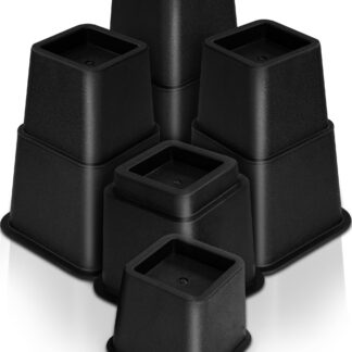Reguleeritavad mööbli kõrgendused, must (8tk, 7-20cm)