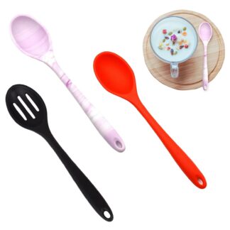 Silikoonist suurte toiduvalmistamislusikate komplekt, pika käepidemega (3tk, 27cm)