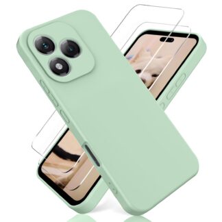 Honor 400 Lite telefonikaaned koos ekraanikaitsmega, mündiroheline