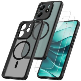 Xiaomi Redmi Note 14 4G telefonikaaned koos ekraanikaitsetega, must (2tk)