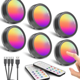 Juhtmevaba RGB LED kapi- ja kohtvalgusti 6tk