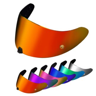 Peegelklaasiga kiivri visiir, tumepunane