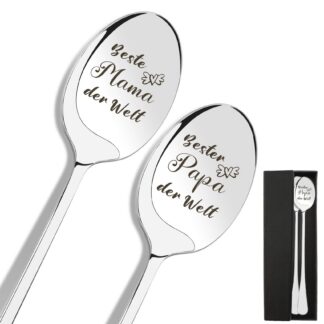 Graveeritud kohvilusikate kingikomplekt vanematele