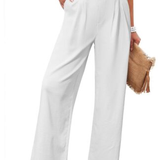 Venivad suvised palatso-püksid, valge (L)