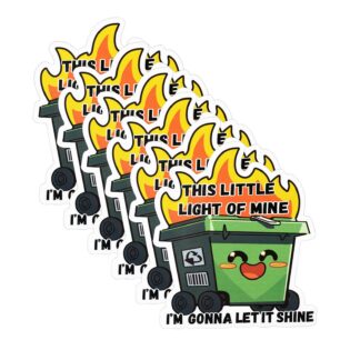 Veekindlad PVC kleepsud "Dumpster Fire" (6tk)