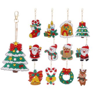 Jõuluteemaline teemantmaali meisterdamiskomplekt (12tk)