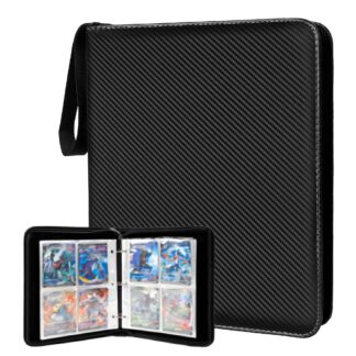 Kaardialbum lukuga, veekindel, must (9 taskut)