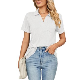 Naiste lühikeste varrukatega polosärk, taskutega XL