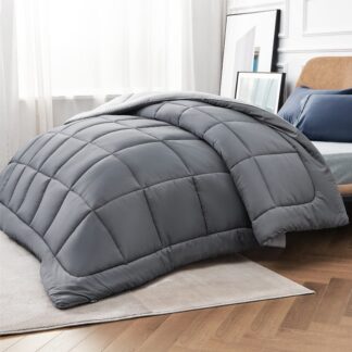 Kahepoolne allergiavastane tekk, hall ja helehall (135x200cm)