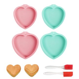 Südamekujulised silikoonist koogivormid ja kaabits 15cm ja 20cm