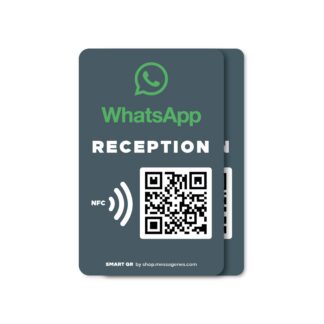 Kohandatav WhatsAppi NFC ja QR kleebis (2tk, 12x8cm)