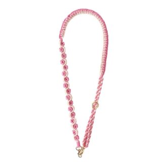 Universaalne telefoni kaelapael, makramee, roosa