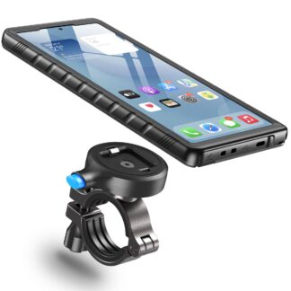 Mootorratta telefoni hoidik, veekindel, must (Samsung Galaxy S25)