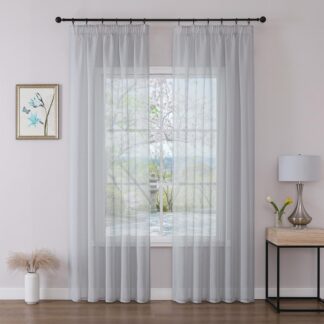 Dekoratiivsed õhulised kardinad, sinihallid (2tk, 140x225cm)