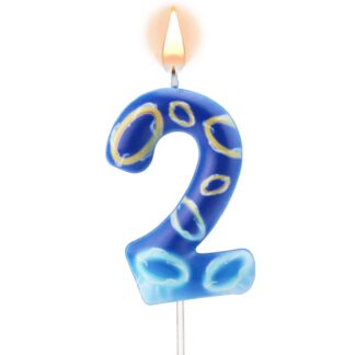 Sünnipäevaküünal number 2, sinine ja kuldne