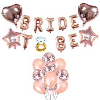 Õhupallid ja vanik "Bride to Be", roosa kuld