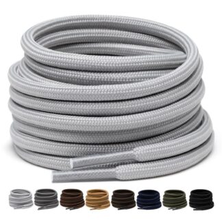 Ümarad saapapaelad, hallid (4mm, 160cm)