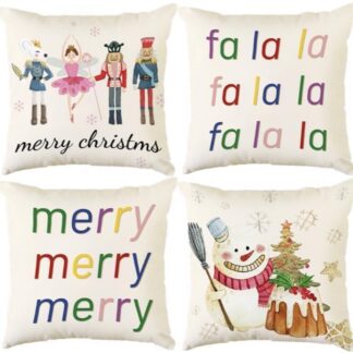 Jõuluteemalised dekoratiivpadjapüürid (4tk, 45x45cm)