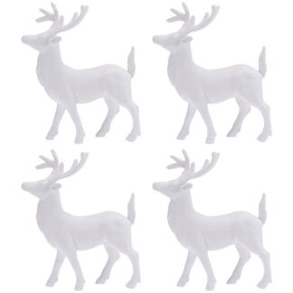 Põhjapõdra figuur, valge (14cm), 1 tk