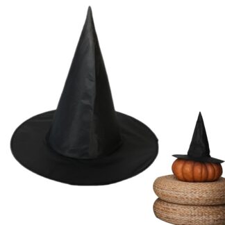 Halloweeni nõiamüts lastele, must (33x34cm)