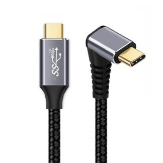 USB-C andmekaabel, 90-kraadine nurk (100cm)