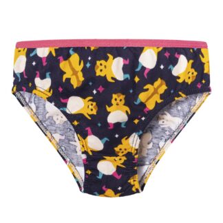 Puuvillased tüdrukute aluspüksid, mustriga (4-6a)