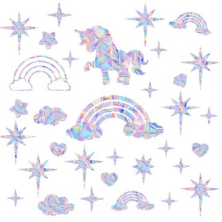 Linnukaitse aknakleebised, hobused ja tähed (66tk)