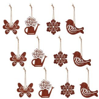 Roostekarva rippuvad kaunistused (12tk)