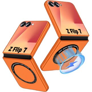 Samsung Galaxy Z Flip 7 telefonikaaned, magnetiga, oranž