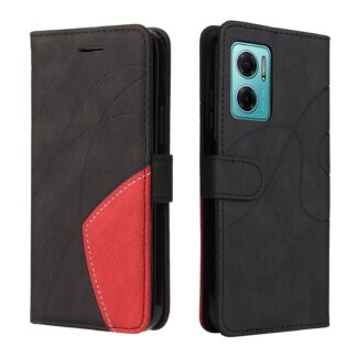 Redmi Note 11E/Redmi 10 Prime Plus 5G rahakott-telefonikaaned, kunstnahast, must