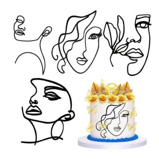 Akrüülist koogikaunistused, mustad (4tk)