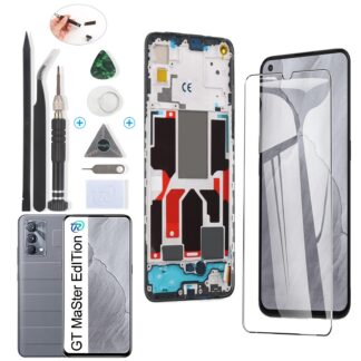 Realme GT Master telefoni LCD asendusekraan, must, raamiga (koos tööriistadega)
