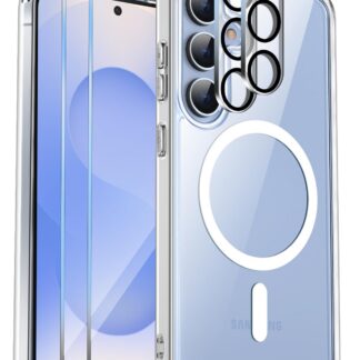 Samsung Galaxy S25 telefonikaaned ja ekraanikaitsed (2tk, magnetiline, läbipaistev)