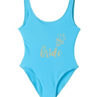 Ühes tükis trikoo naistele, helesinine (M)