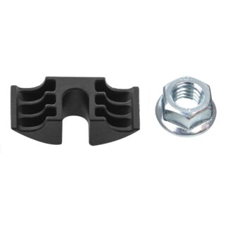 Voodiraami poolkuu-mutter, must