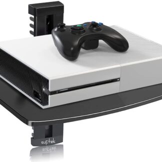 Seinahoidik teleritarvikutele koos klaasriiuliga, must