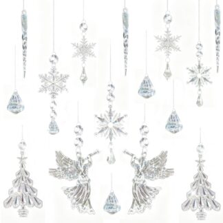 Kuuseehted, purikad ja lumehelbed, mitmevärvilised