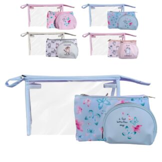 Reisikosmeetikakottide komplekt (3tk)