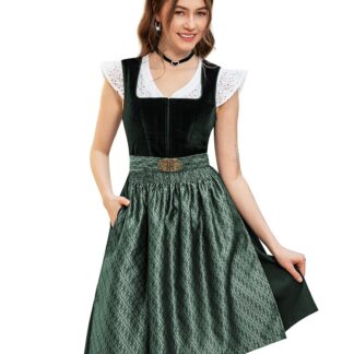 Rahvuslik kleit naistele, roheline, sametist (s. 46)