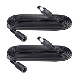 DC toitepikenduskaabel turvakaameratele, must (2tk, 2m, 5.5x2.1mm)