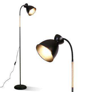 LED põrandalamp, must, pööratav (160cm)