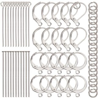 Roostevabast terasest kõrvarõngakonksud, hoobkinnitusega rõngad (500tk)