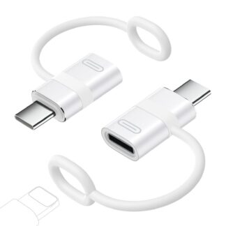 USB-C ja Lightning adapter, kiirlaadimine, valge (2tk)
