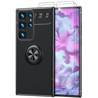 Telefonikaaned Samsung Galaxy S23 Ultra, hoidikuga, must