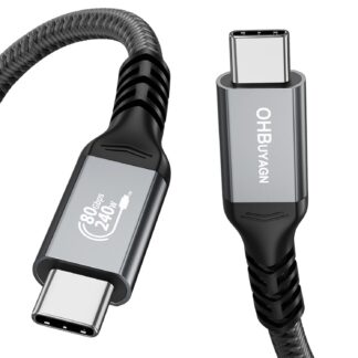 USB-C kaabel (USB4, 240W, 80Gbps)