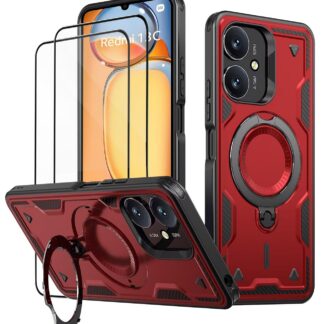 Telefonikaaned Xiaomi Redmi 13C ja Poco C65, punane